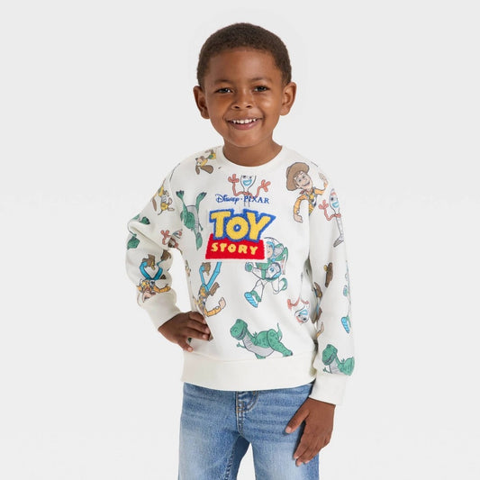 Disney Toy Story Toddler Fleece Sweatshirt 3T - Off-White boys