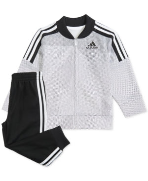 Adidas Baby Boys Tricot Jacket & Pants Set 24 Months White