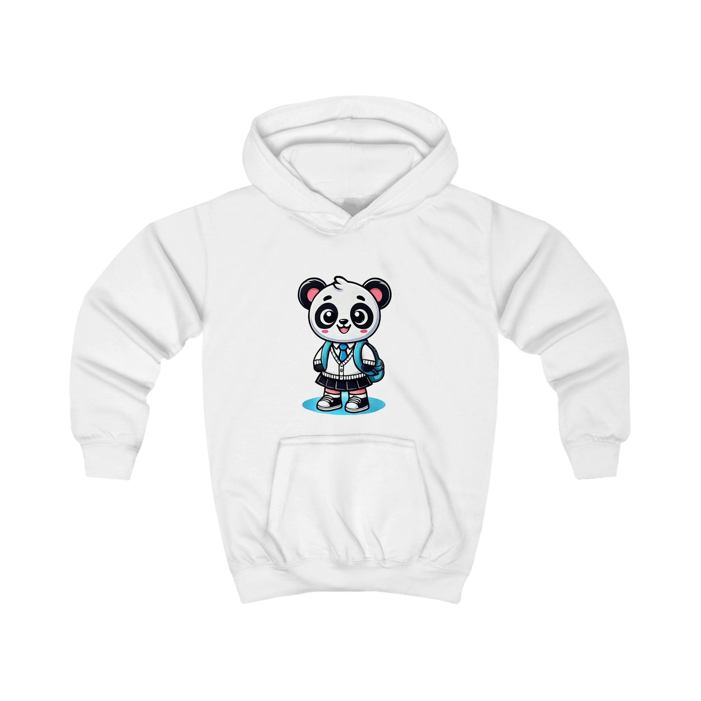 Panda School Girl Kids Hoodie