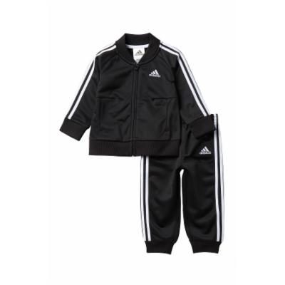 Adidas Baby Boys 2-Pc. Three-Stripe Jacket & Pants Set - Black 24 Months