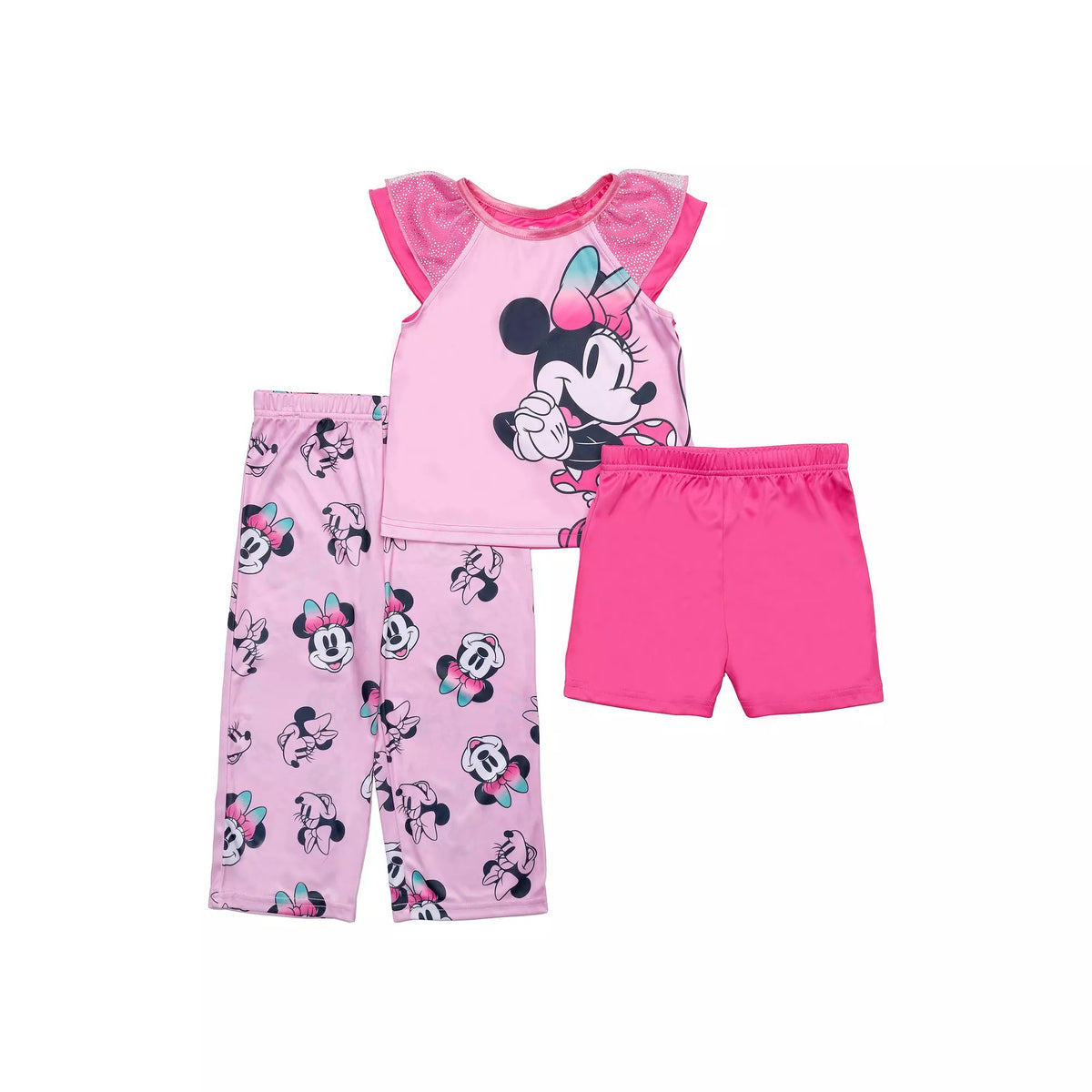 Disney Minnie Mouse 3-Piece Pajama Set, 4T Toddler Girl's