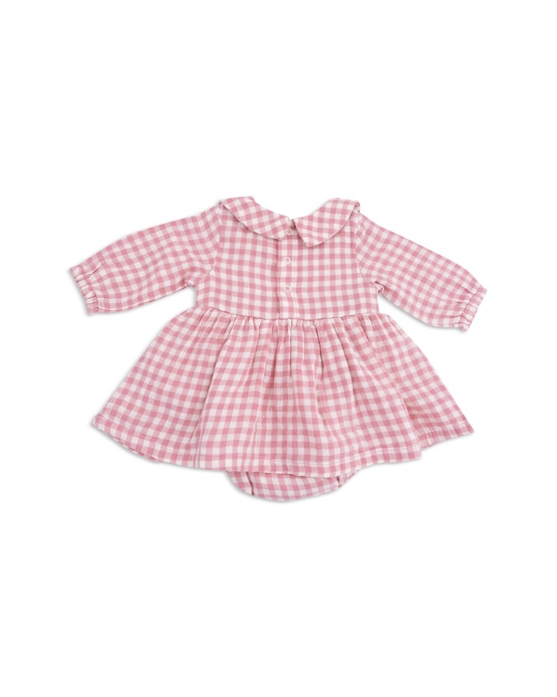 Angel Dear Baby Girls' Plaid Peter Pan Collar Bubble 12-18M