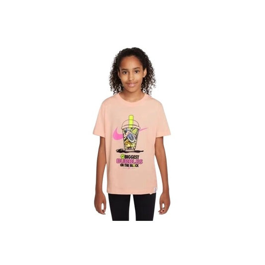 Nike Girls' Sportswear Boba T-Shirt Washed Coral XL
