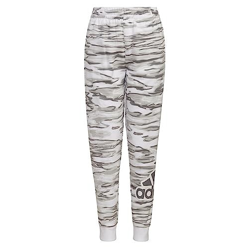 Adidas Boys Fleece Sport Jogger White, Size 4