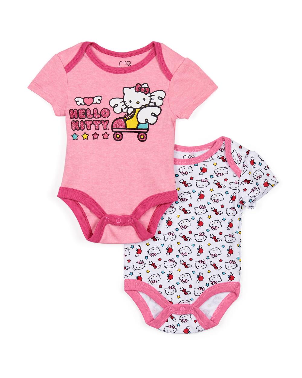Happy Threads Hello Kitty Bodysuit Set, Baby Girls 3/6M