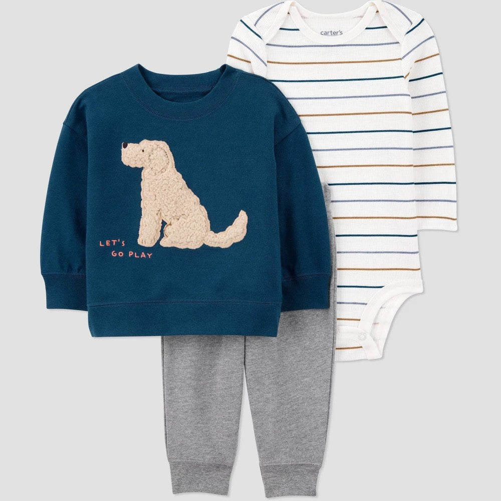 Carter's Baby Boys' 3pc Navy Blue Newborn Set