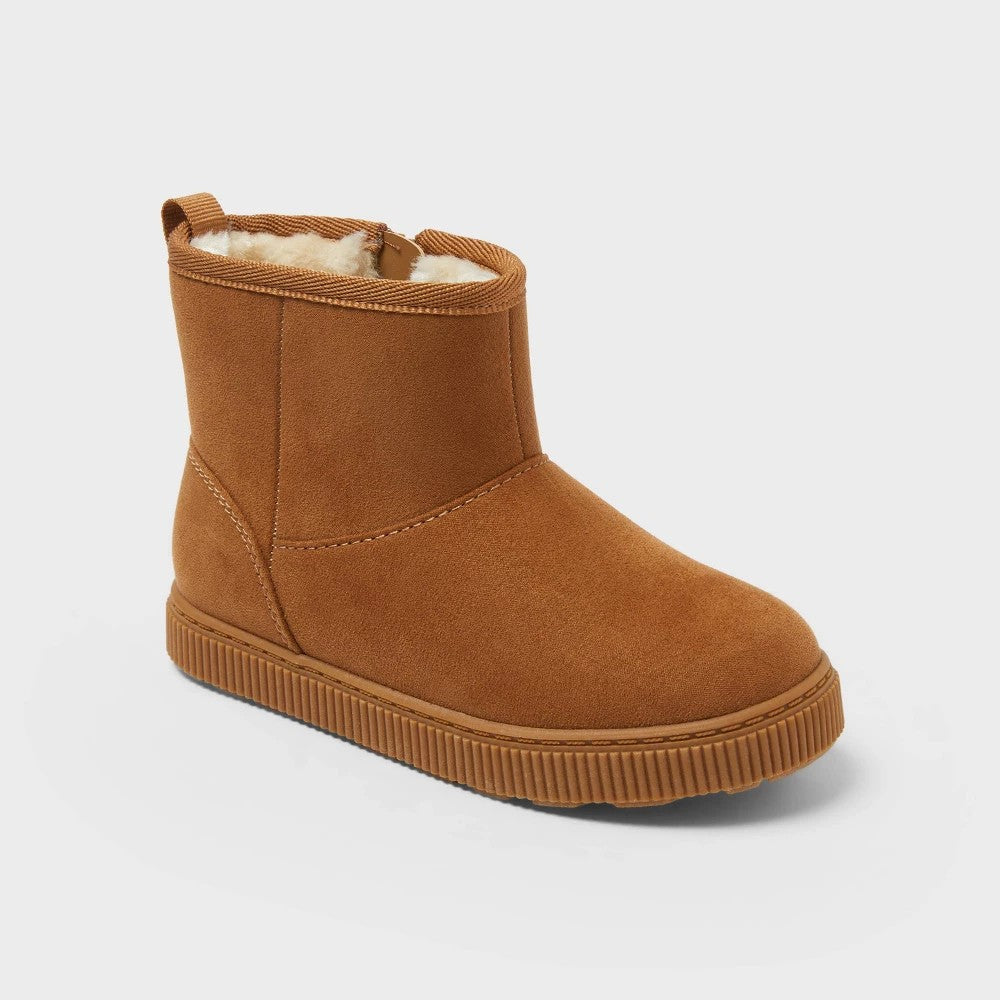 Cat & Jack Toddler Arlo Booties Cognac 9T - Girls