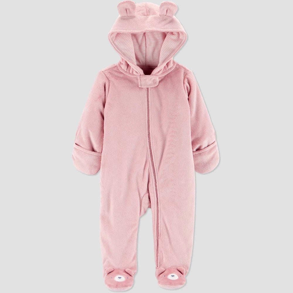 Carter's Baby Girls' Bear Pram, Pink 3M
