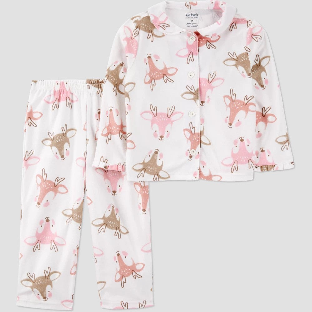 Carter's Toddler Girls' 2pc Reindeer Pajama Set 2T