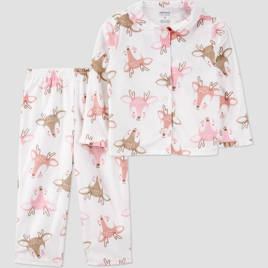 Carter's Toddler Girls' 2pc Reindeer Pajama Set 2T