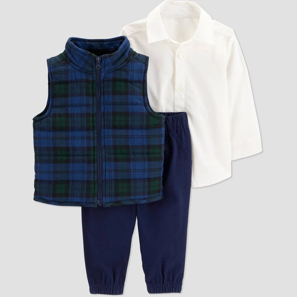 Carter's Just One You Baby Boys' 3pc Vest Set 12M