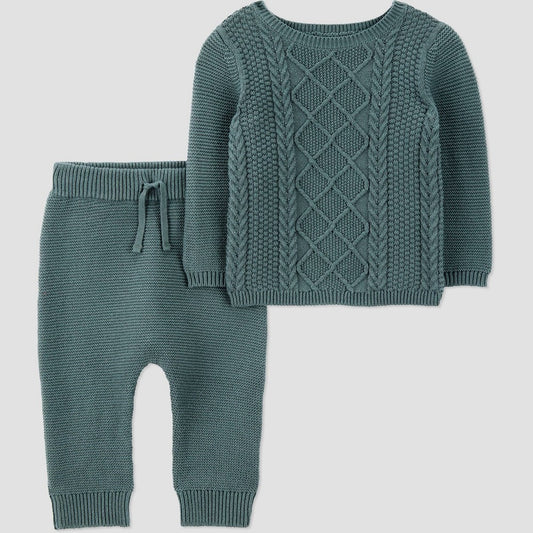 Carter's Baby Boys' 2pc Cable Knit Sweater Set 3M