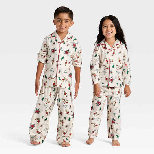 The Grinch Toddler Holiday Pajama Set - Cream 2T girl