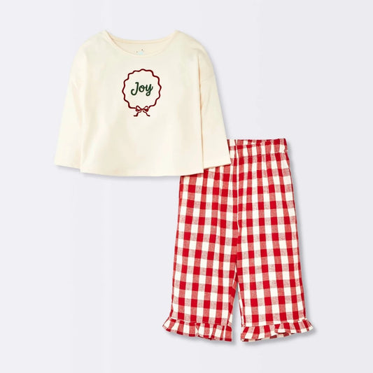 Cloud Island Baby Girls' 2pc Christmas Joy Set 12M