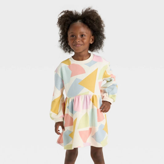 Cat & Jack Toddler Girls' French Terry Dress Cream 18M