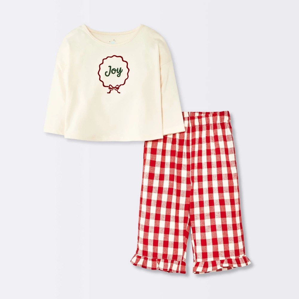Cloud Island Baby Girls' 2pc Christmas Joy T-Shirt Set 0-3M