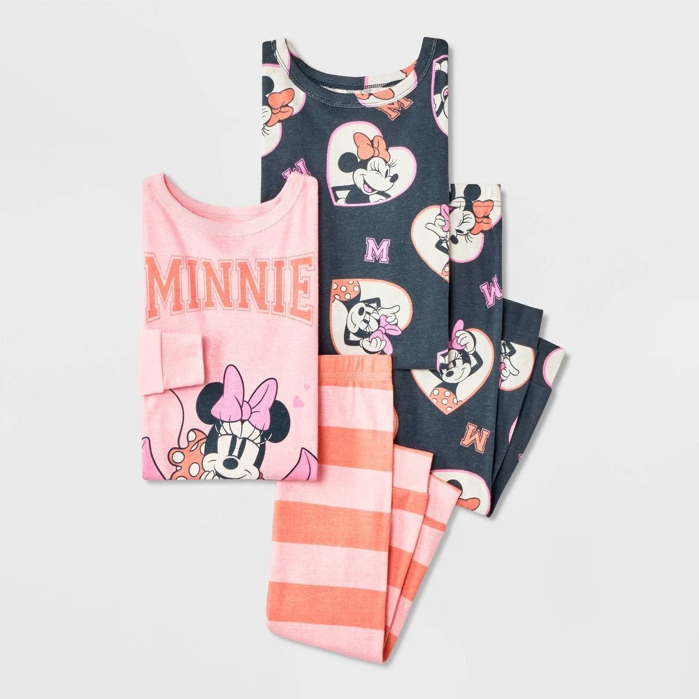 Disney Minnie Mouse Girls' 4pc Pajama Set 2T