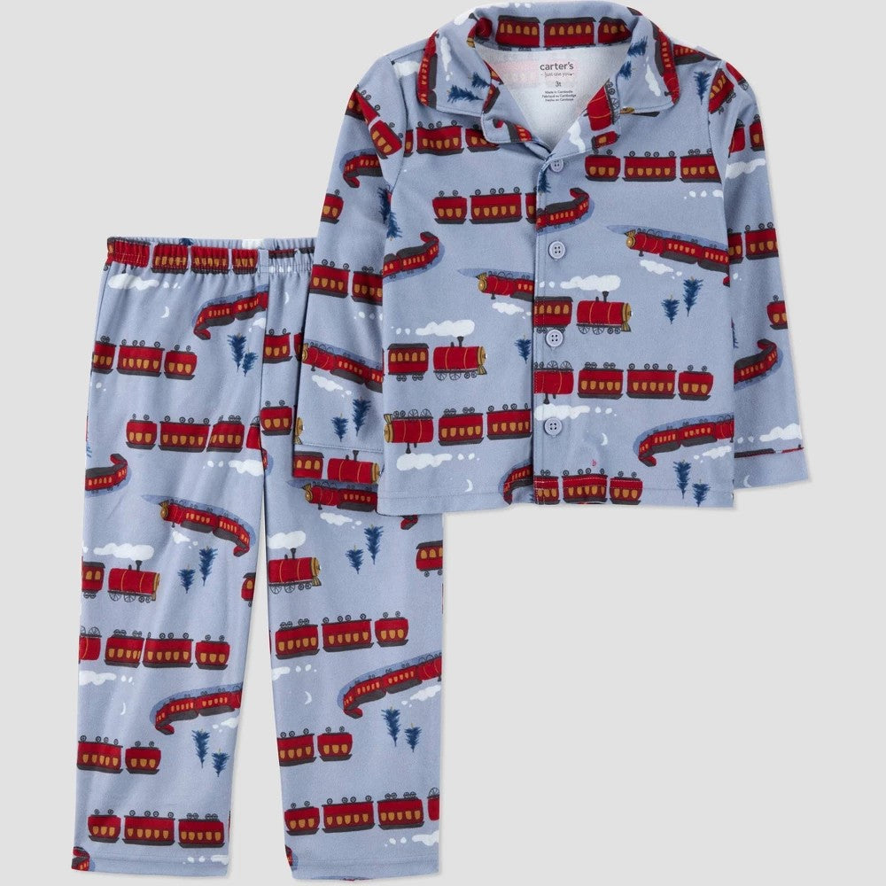 Carter's Toddler Boys' 2pc Christmas Pajama Set Blue 5T
