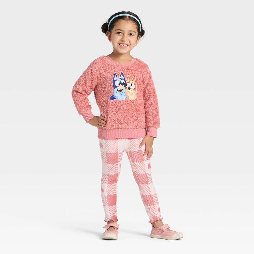 Bluey Toddler Girls' Minnie Mouse 2pc Cozy Set - Pink 12M