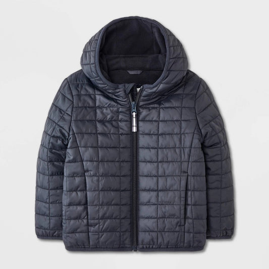 Cat & Jack Toddler Boys' Puffer Jacket Black 5T