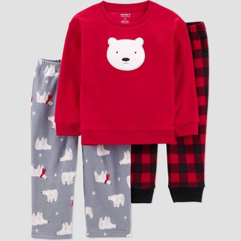 Carter's Toddler Boys' 3pc Christmas Pajama Set 3T