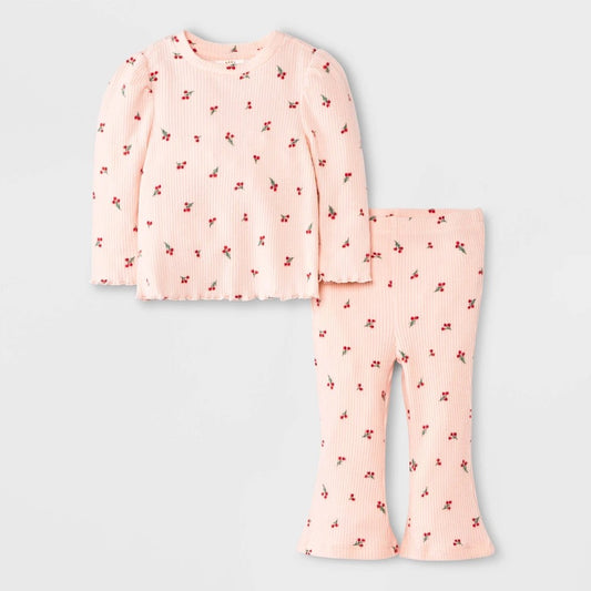 Cat & Jack Baby Girls' 2pc Christmas Holly Legging Set 24M
