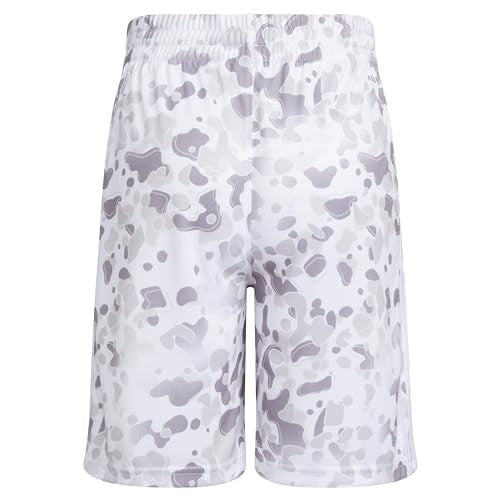 Adidas Boys' AEROREADY Camo Shorts, White/Grey, Size 2T