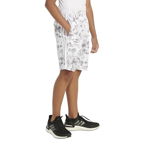 Adidas Boys' AEROREADY Camo Shorts, White/Grey, Size 2T