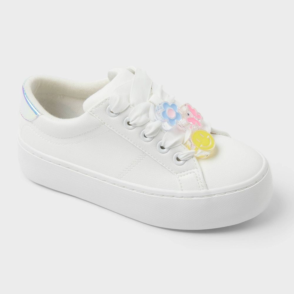 Cat & Jack Kids' Wren Platform Charm Sneakers girl 5 big