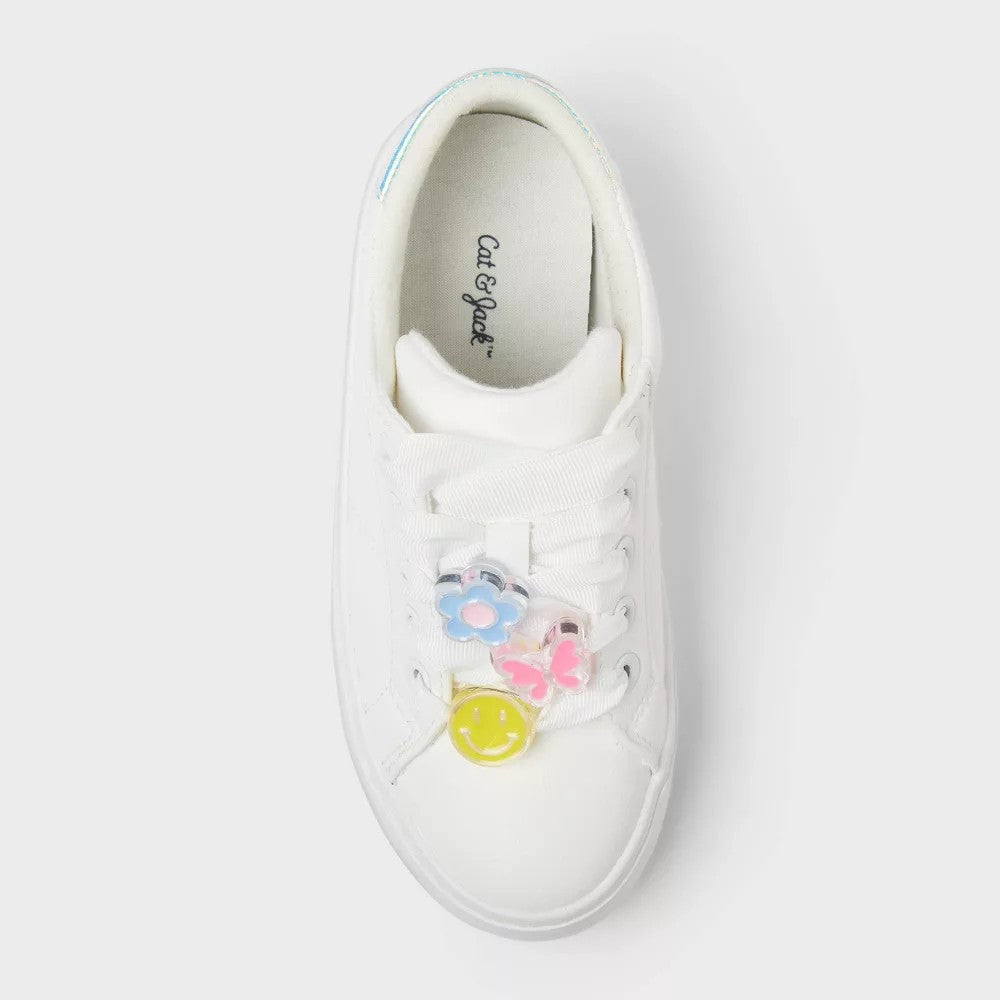 Cat & Jack Kids' Wren Platform Charm Sneakers girl 5 big