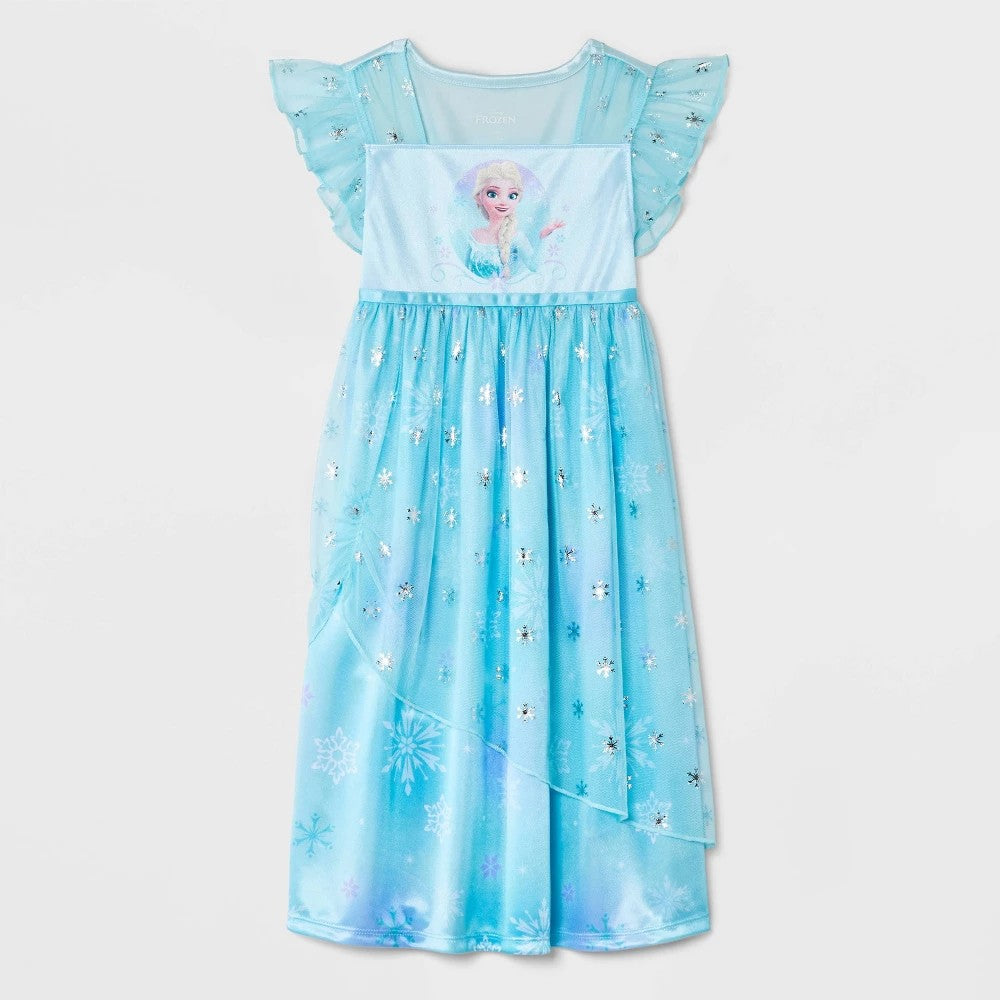 Disney Princess Toddler Girls' Elsa NightGown Blue 2T