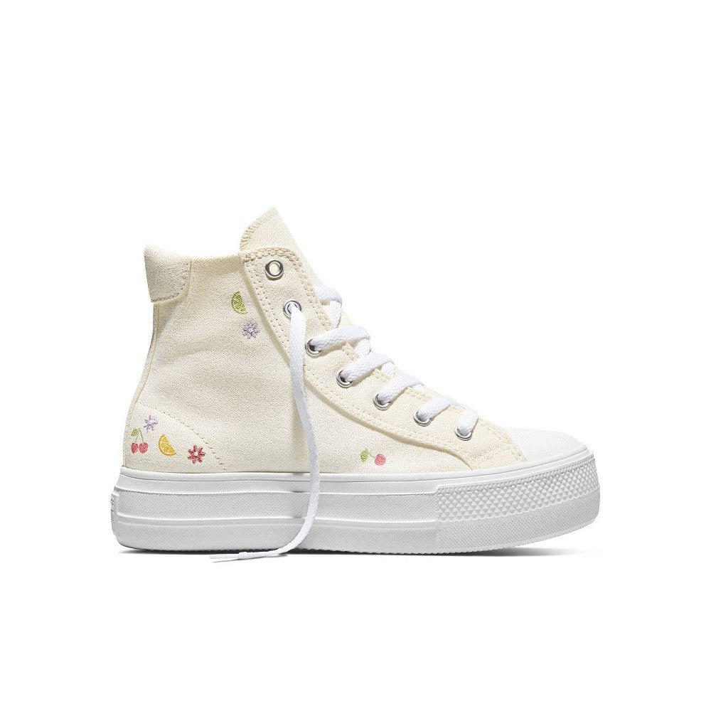 Converse Girls' Platform High Top Sneakers Beige 6