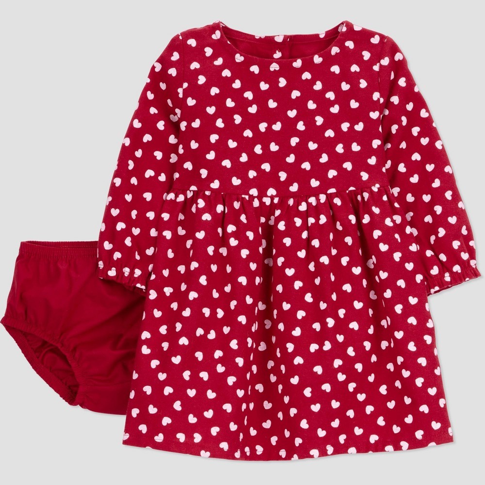Carter's Baby Girls' Day Dress Set - Red Newborn
