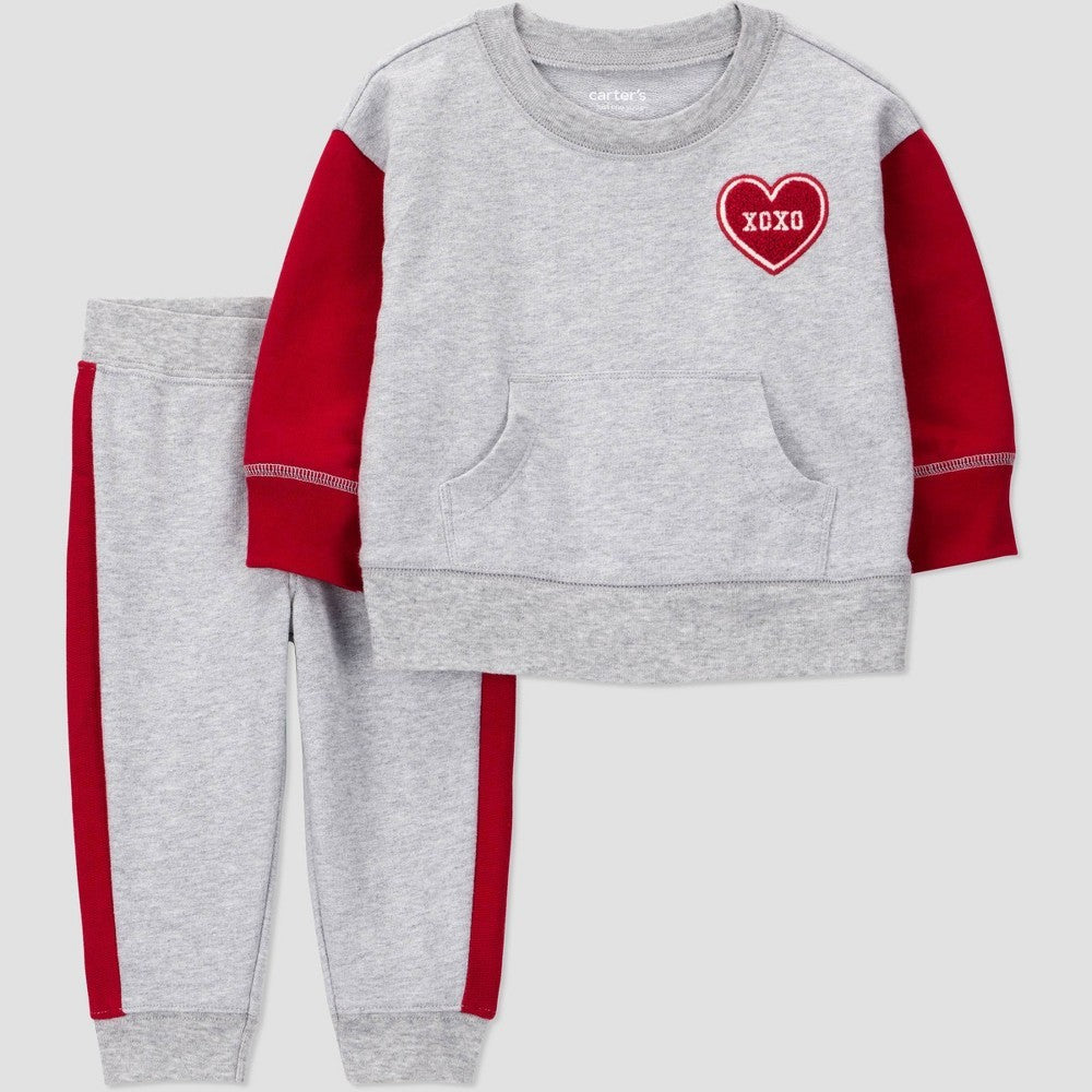 Carter's Baby Boys' 2pc Valentine's Day Fleece Set - Size 12M