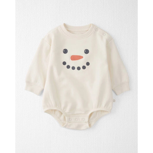 Little Planet Organic Snowman Bubble Romper 3M girl