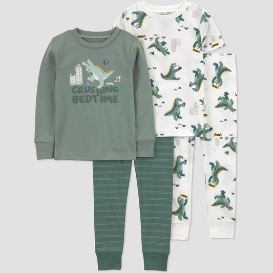 Carter's Just One You Toddler Boys' 4pc Dinosaur Pajamas - 4T