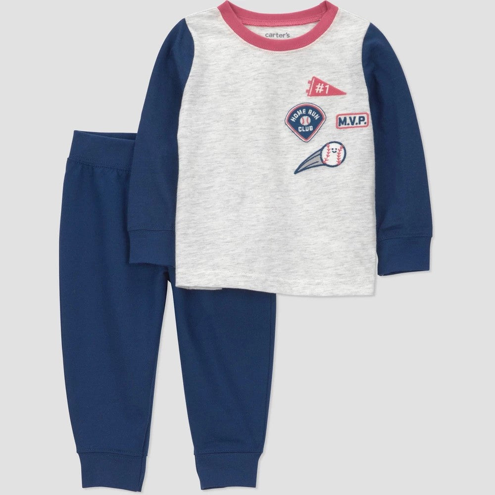 Carter's Baby Boys' 2pc Baseball Set - Blue Newborn