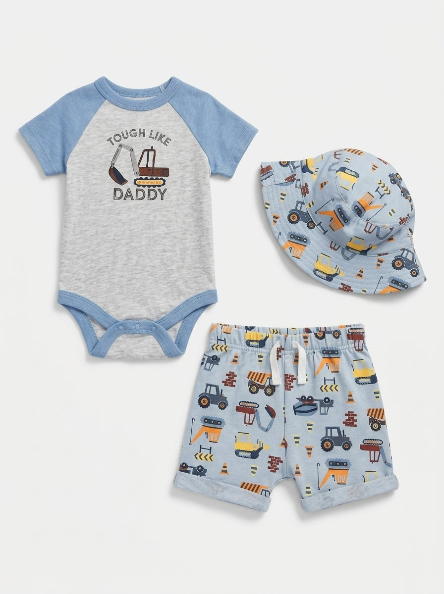 Wrangler Baby Boys' Construction Outfit Set 3pc 3-6M