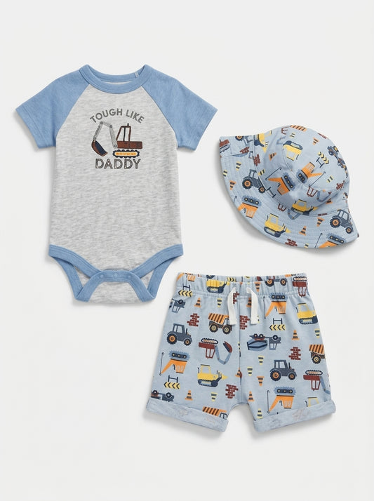 Wrangler Baby Boys' Construction Outfit Set 3pc 3-6M