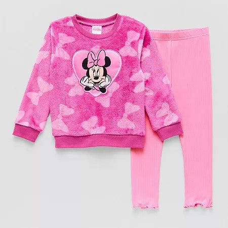 Disney Toddler Girls Minnie Mouse 2-Pc. Pant Set, 3T, Pink