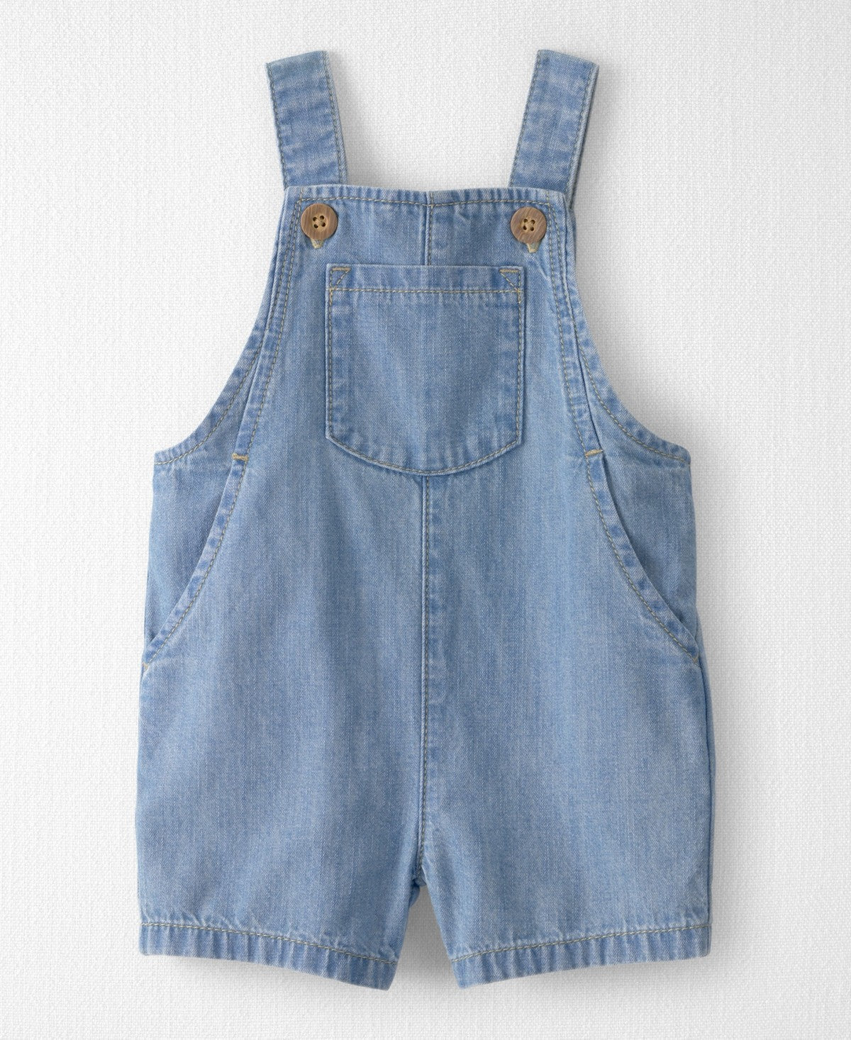 Little Planet by Carter's Baby Organic Chambray Shortall - Blue Denim 9M boy
