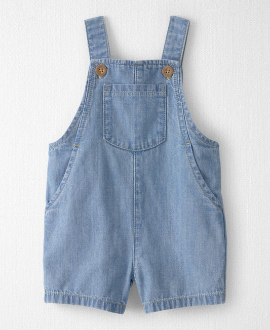 Little Planet by Carter's Baby Organic Chambray Shortall - Blue Denim 9M boy