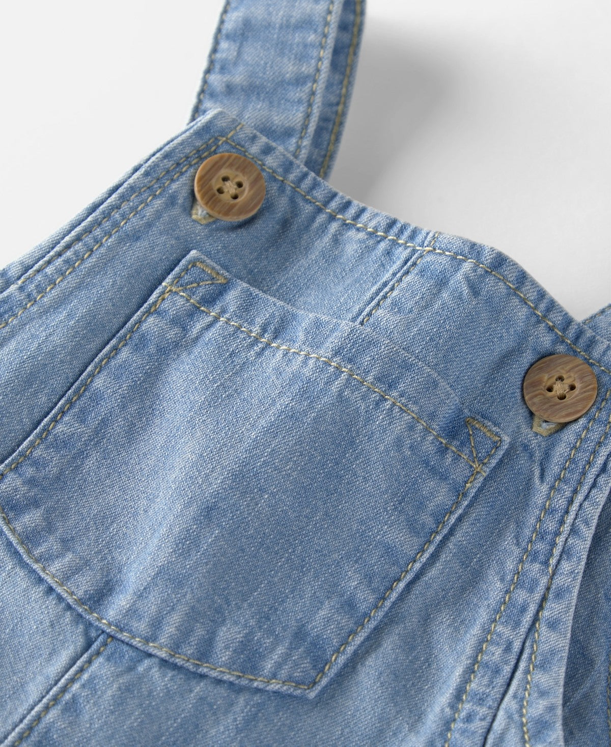 Little Planet by Carter's Baby Organic Chambray Shortall - Blue Denim 9M boy