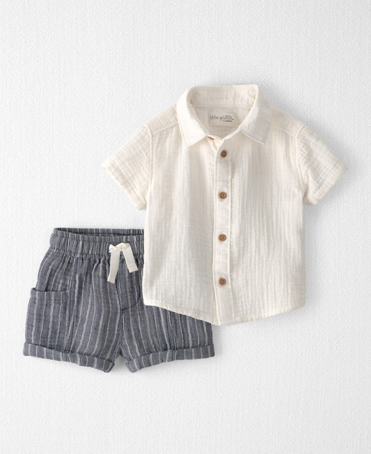 Carter's Baby Boys' Organic Stripe Set, Size 9M