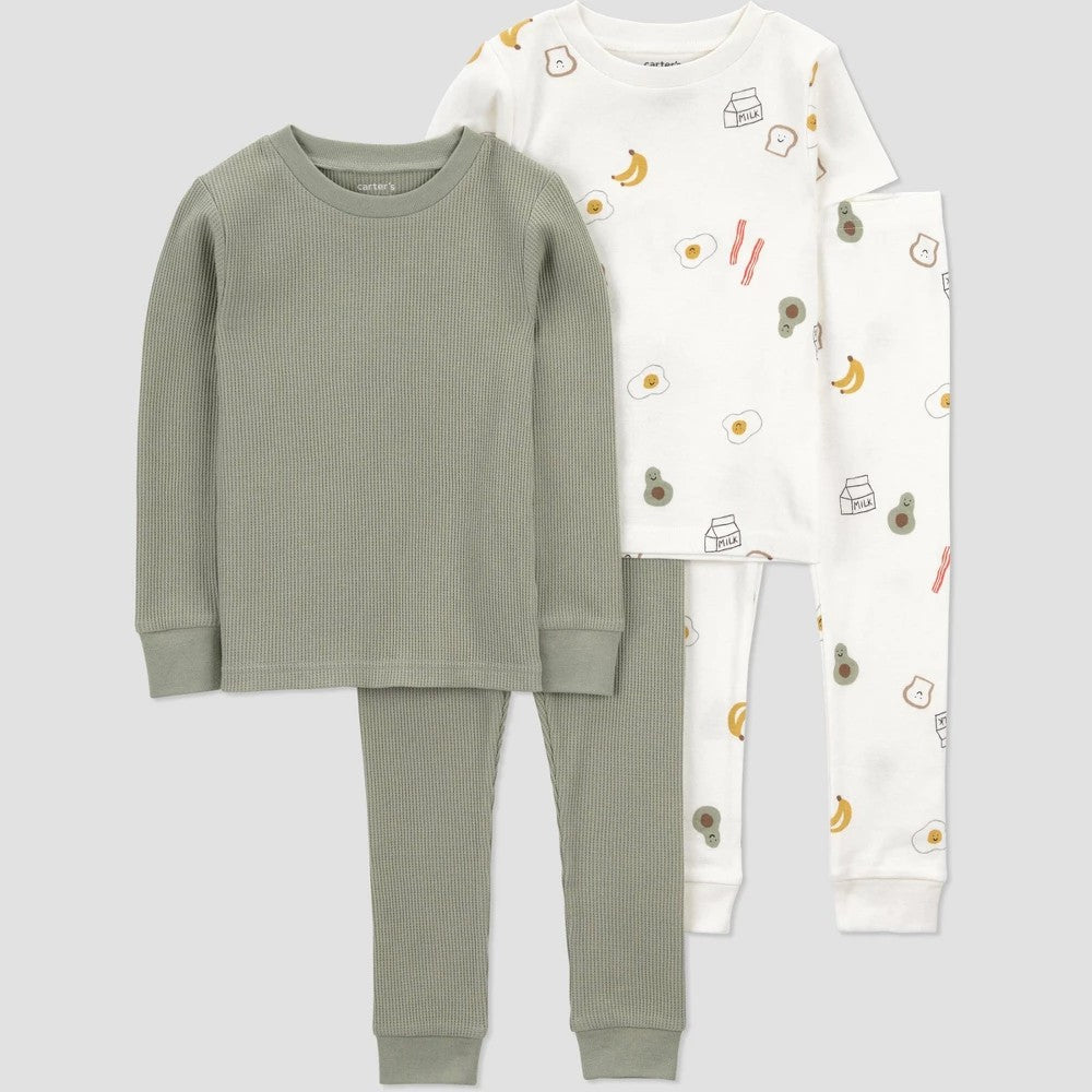 Carter's Just One You Toddler 4pc Cotton Snug Fit Pajama Set - Green 5T girl