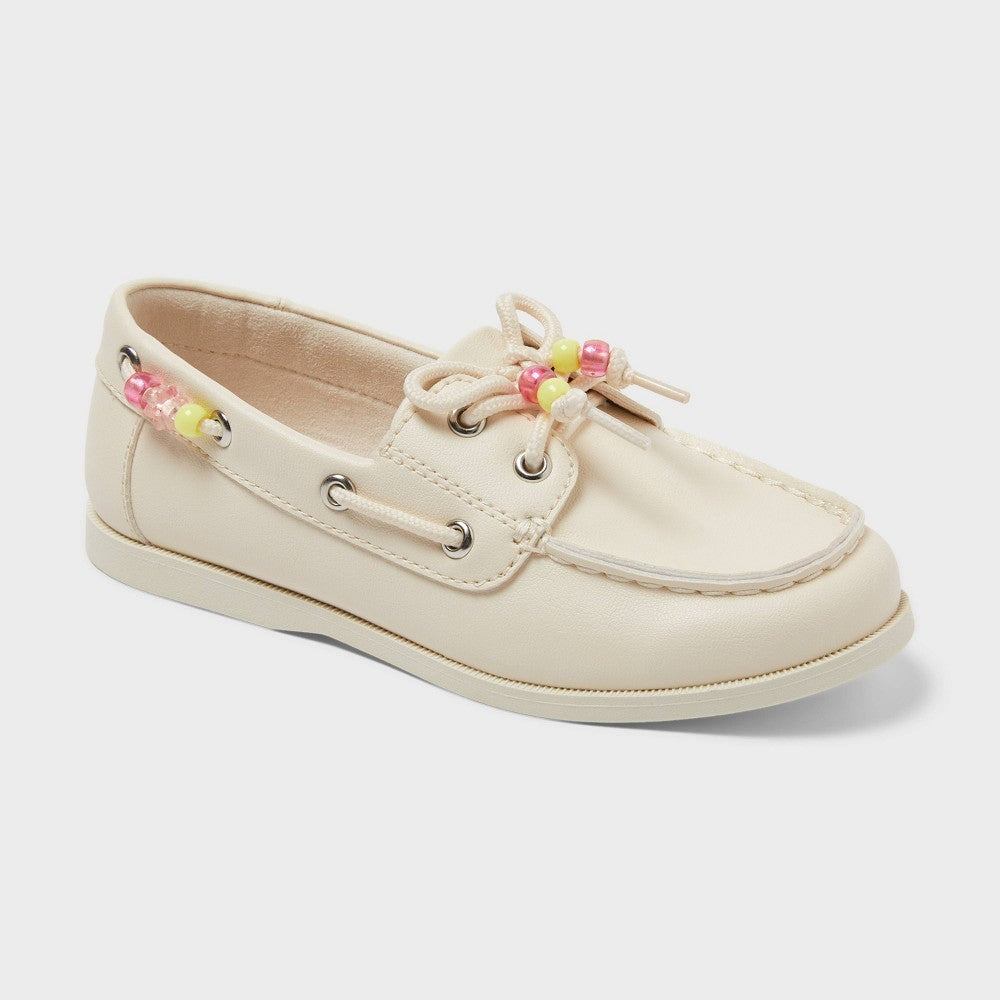 Cat & Jack Girls' Remy Boat Shoes Ivory 5