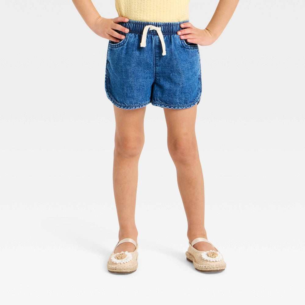 Cat & Jack Toddler Girls' Denim Shorts - Medium Wash 5T