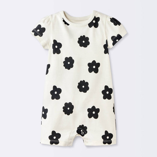 Cloud Island Baby Girls' Floral Romper White 18M