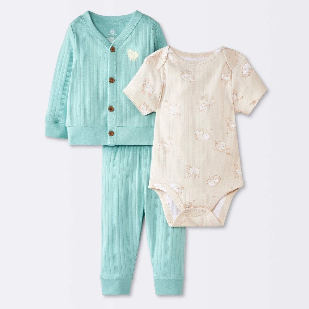 Cloud Island Baby Boys' 3pc Top and Pants Set newborn