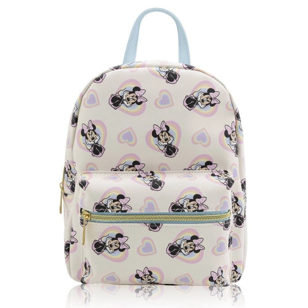 Disney Toddler Girls' Minnie Heart Backpack - White Pink